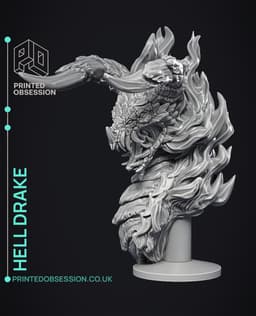 Hell Drake - Dragon Bust 3d model