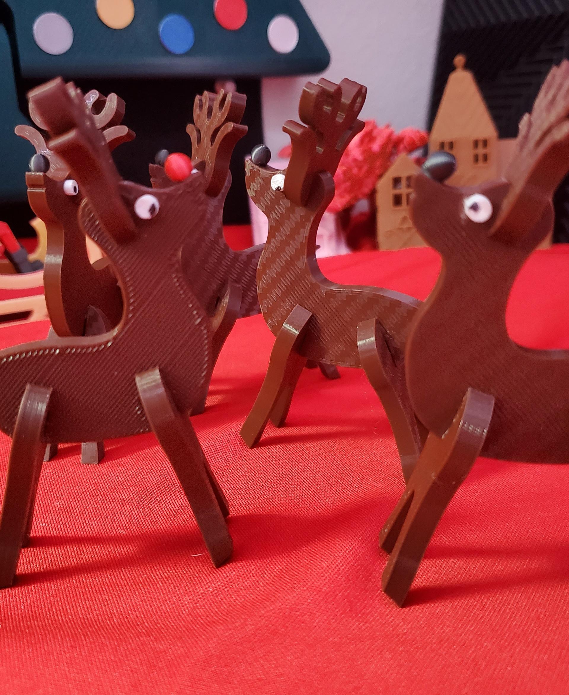 Reindeer Wood Cut Kit 3d model