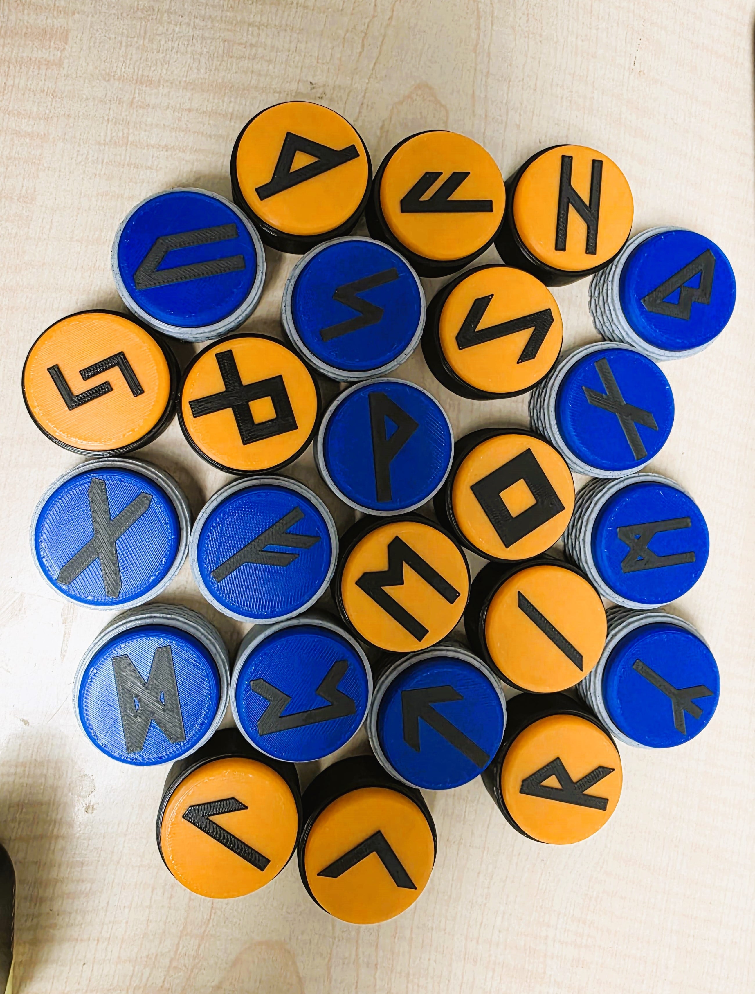 Elder Futhark Runes Clickers 3d model
