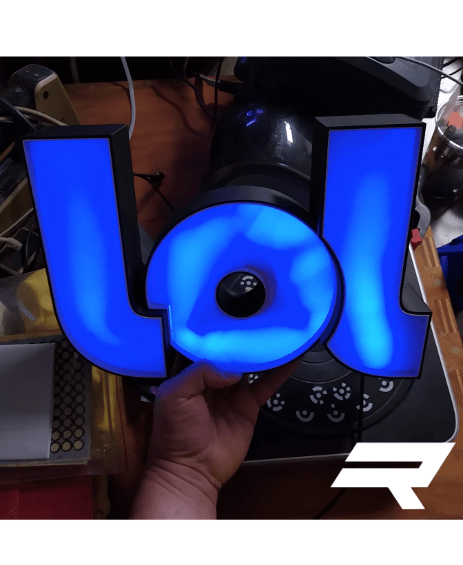 LED Word Sign LoL 3d model