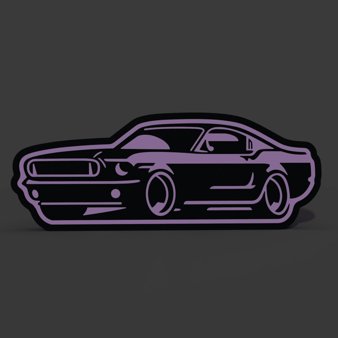Ford Mustang Lightbox LED Lamp 3d model