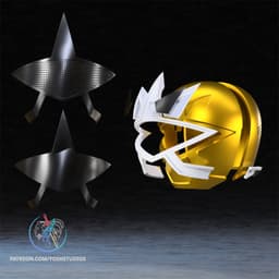 Gold Samurai Helmet 3D Printer STL File 3d model
