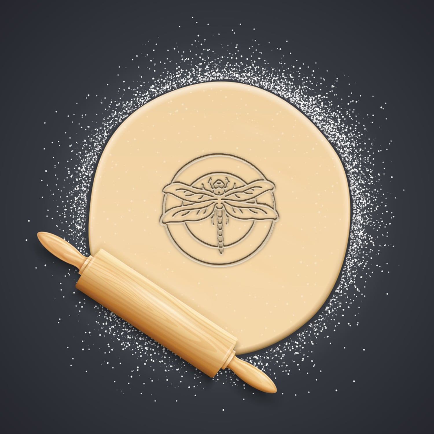 Dragonfly Cookie Cutter, Biscuit Cutter 3d model