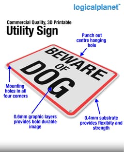 BEWARE OF DOG Sign 3d model