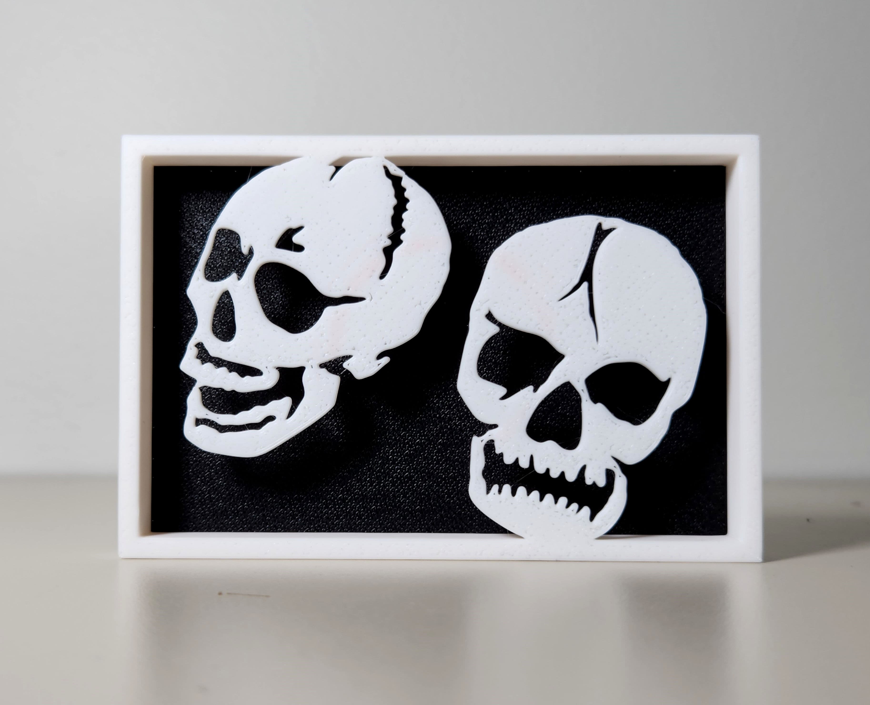 Skulls Silhouette Art 3d model