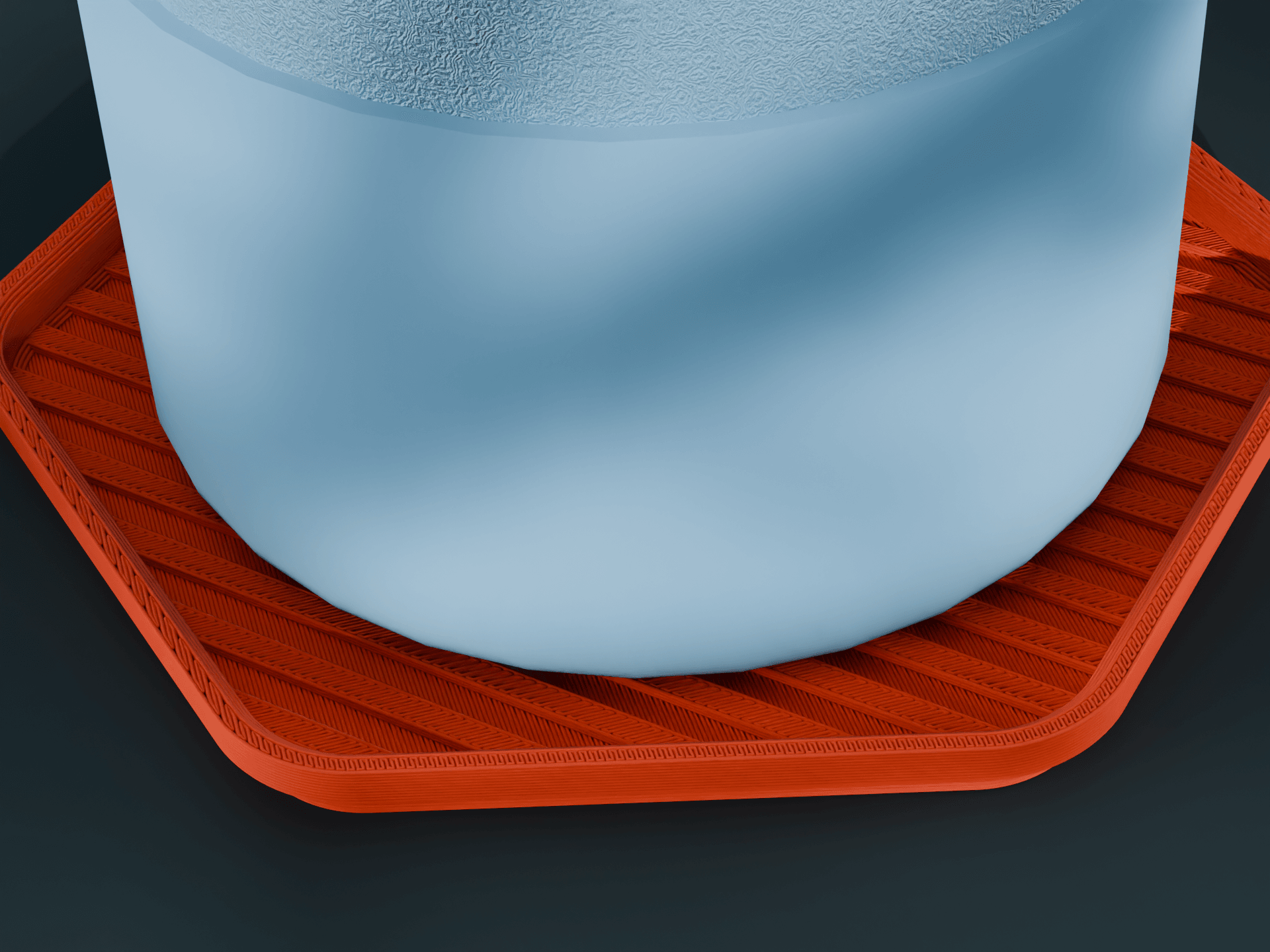 Stackable Striped Hexagon Coaster Set 3D Print STL File | 3 Sizes 3d model