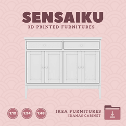 Miniature Replica 20. IDANAS Sideboard for Miniature Dollhouse - IKEA (1:12,24,48) - 3D Print Instan 3d model