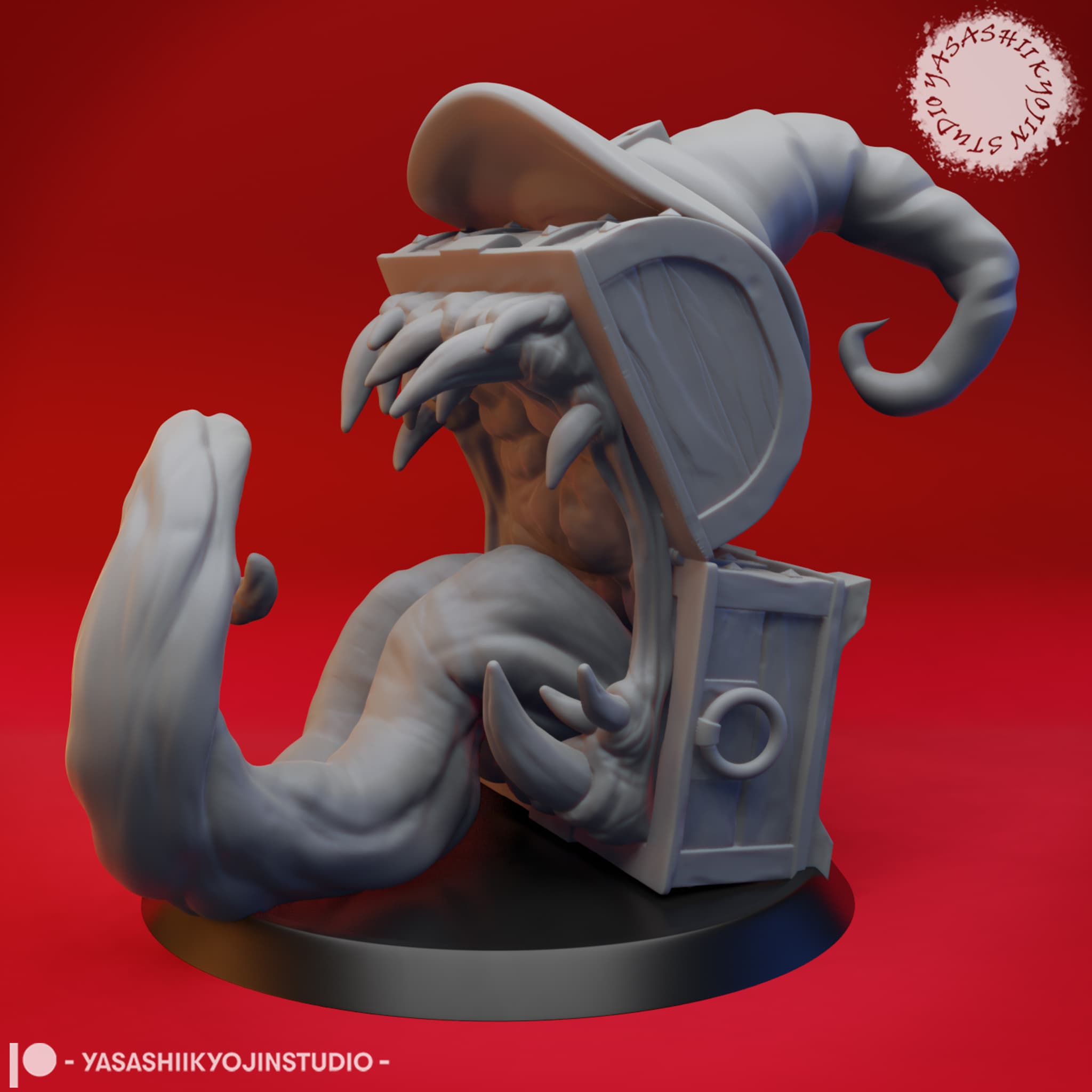 Mimic - Toothy Halloween Chest - Tabletop Miniature 3d model
