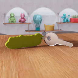 Peace Love Christmas Holiday Keychain 3d model