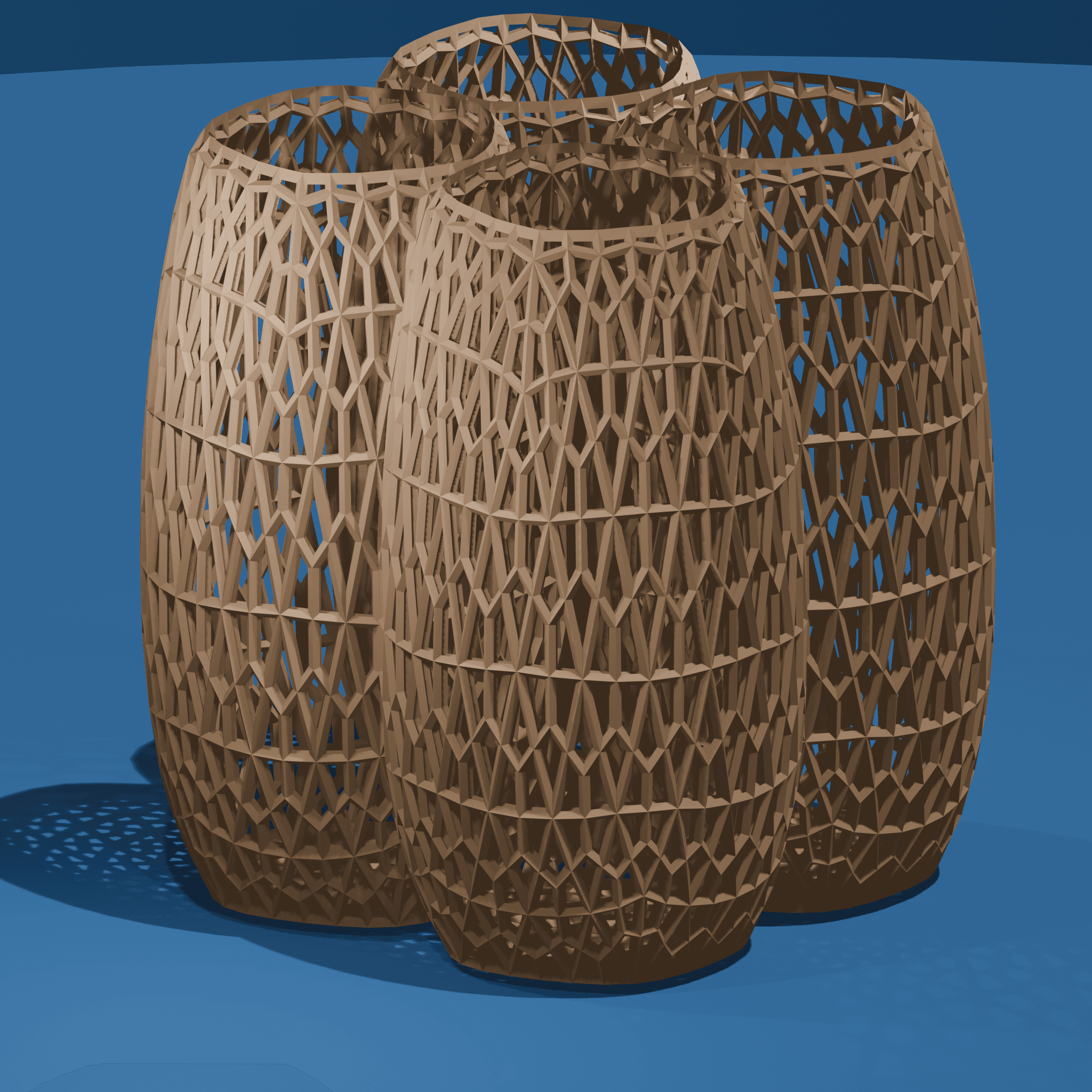 Geo Quad Mesh Vase 3d model