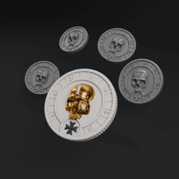 Skull token (40mm) 3d model