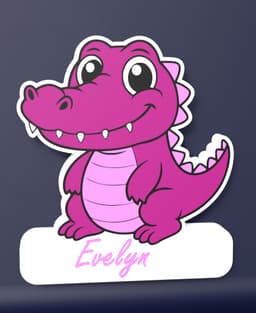 Cute Crocodile V2 – LED Strip compatible 3d model