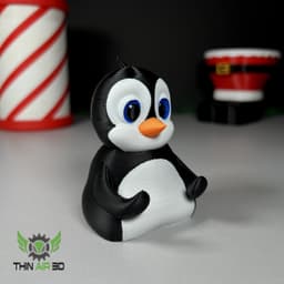 Standing Penguin Pencil Holder 3d model