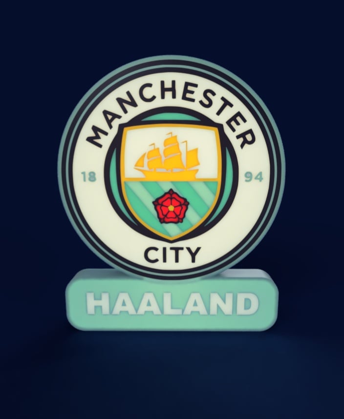 Manchester City Sign - LED Strip Compatible 3d model