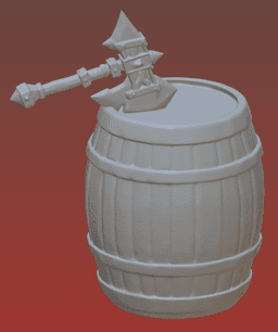 Barrel-Axe Token Organizer 3d model