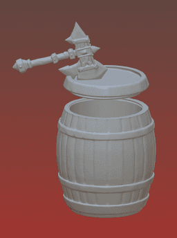 Barrel-Axe Token Organizer 3d model