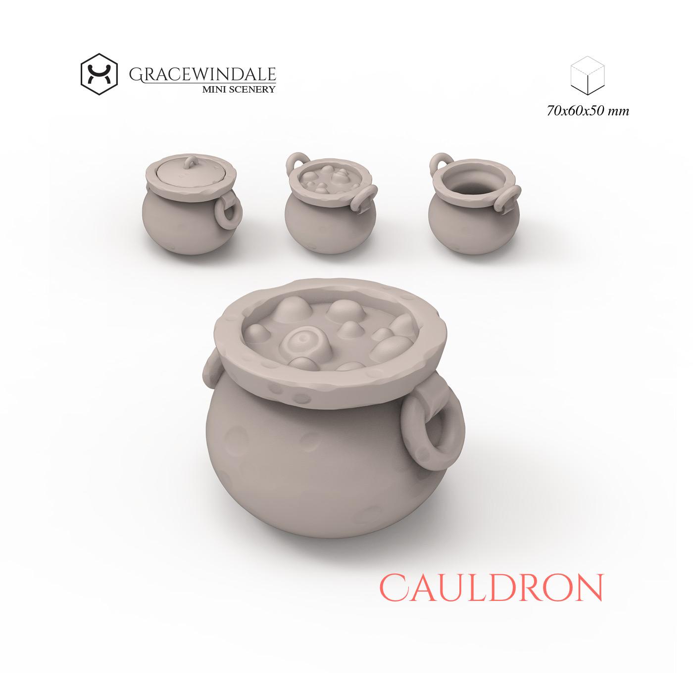 Cauldron Spice Jar 3d model