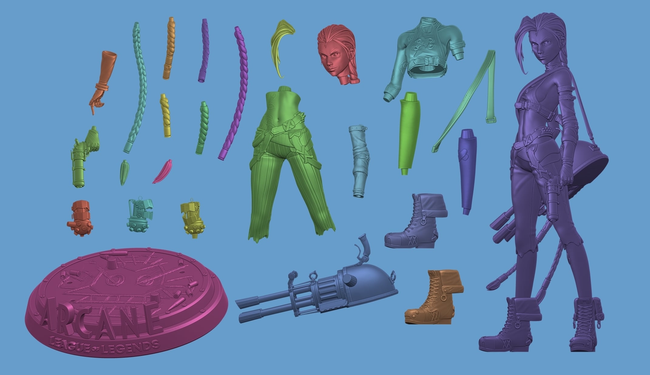 Jinx Arcane 3d model