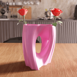 Abstract Twisted Hollow O-Vase Centerpiece 3d model