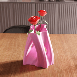 Abstract Twisted Hollow O-Vase Centerpiece 3d model