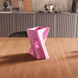 Abstract Twisted Hollow O-Vase Centerpiece 3d model