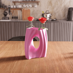 Abstract Twisted Hollow O-Vase Centerpiece 3d model