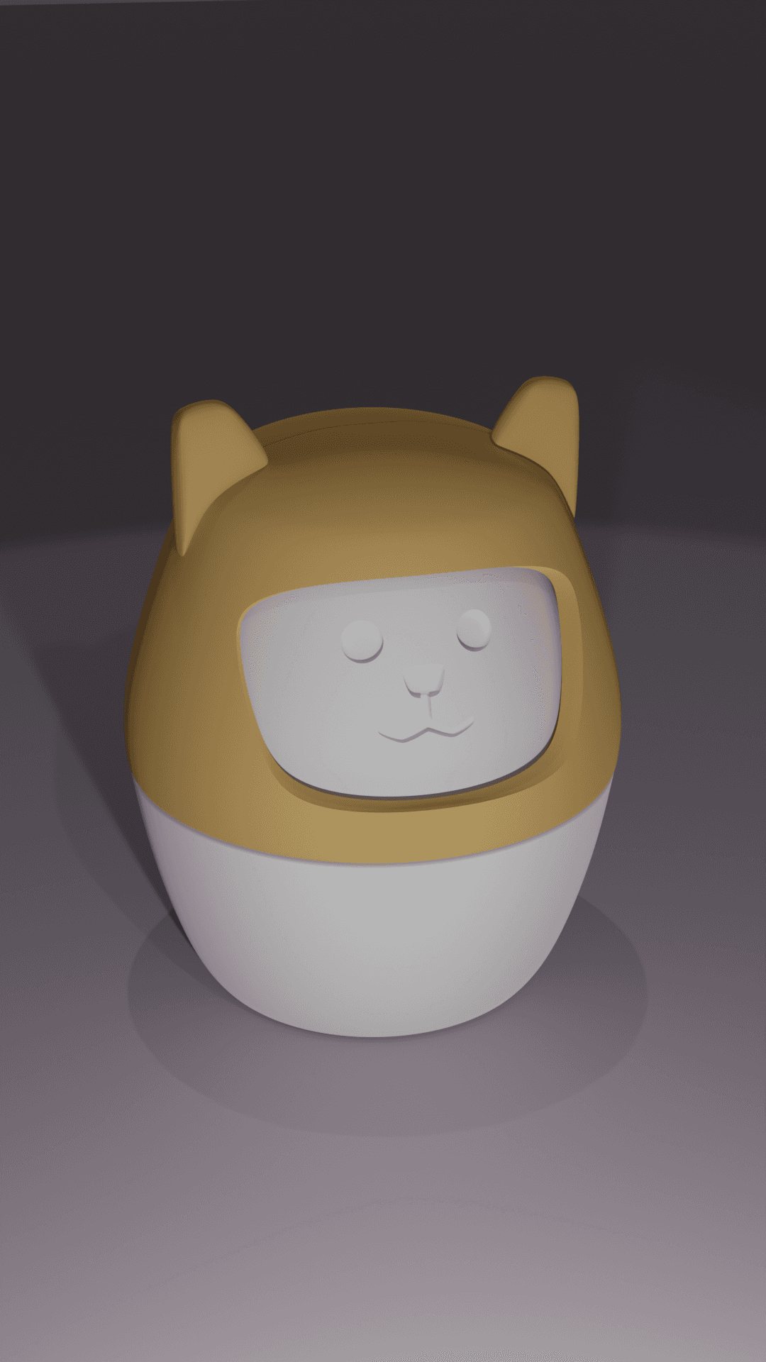Shiba/Cat Style Twist Container 3d model