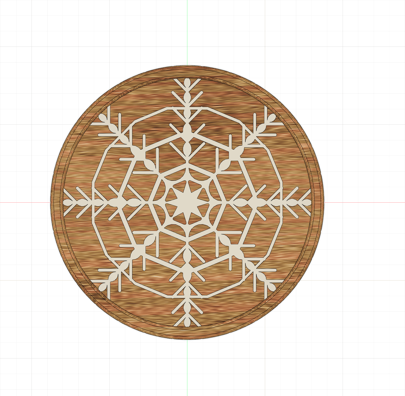 Christmas Octagonal snowflake coaster 3d model