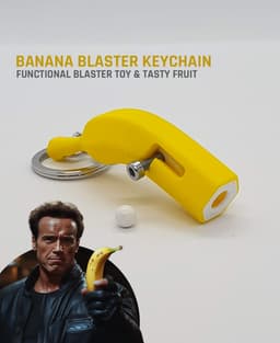 Banana Blaster Keychain ā Functional Blaster Toy 3d model