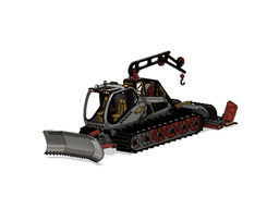 Yellow Modern Snowcat / Snow Groomer with Movements 3d model