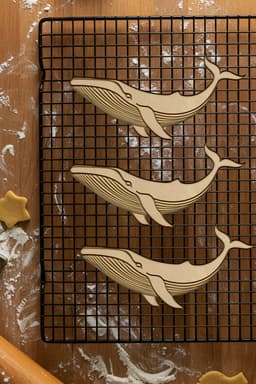 Whale Cookie Cutter, Biscuit Cutter 3d model