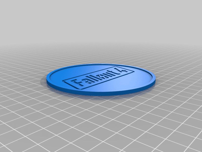 Fallout 4 Logo Coaster 3d model