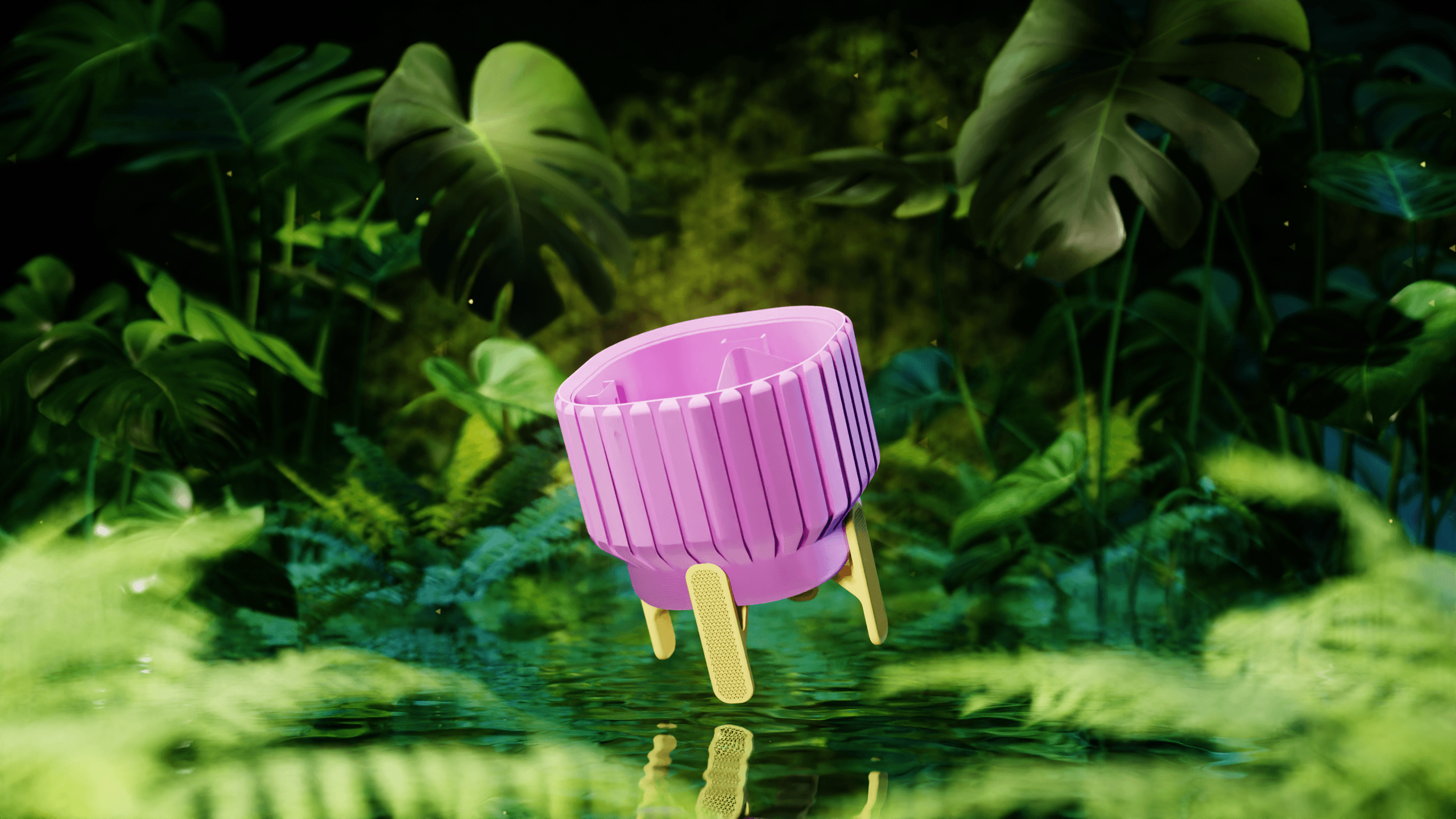 Plant Pot - Ripple M 3d model