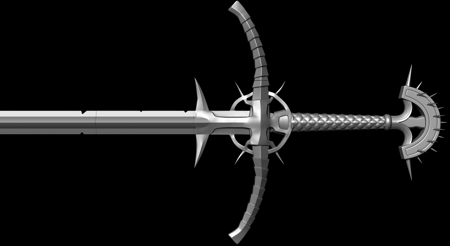 DARK CRUSADER GREATSWORD LORDS OF THE FALLEN LIFE SIZE – COSPLAY FAN ART STL 3d model
