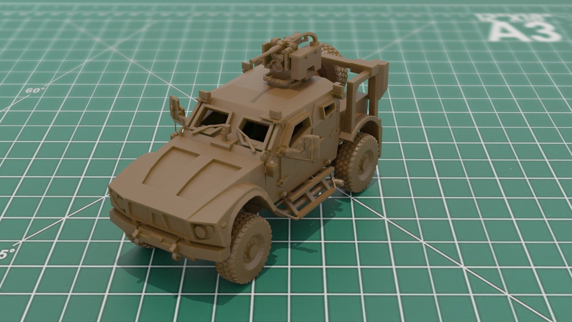 M1240 M-ATV 1:72 Scale STL Model 3d model