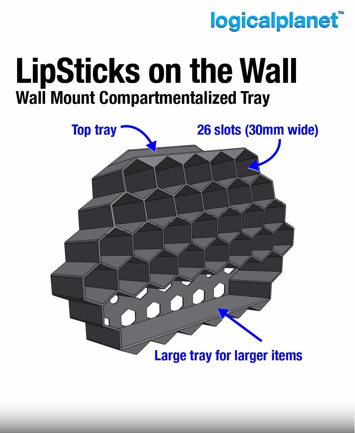 LipSticks on the Wall 3d model