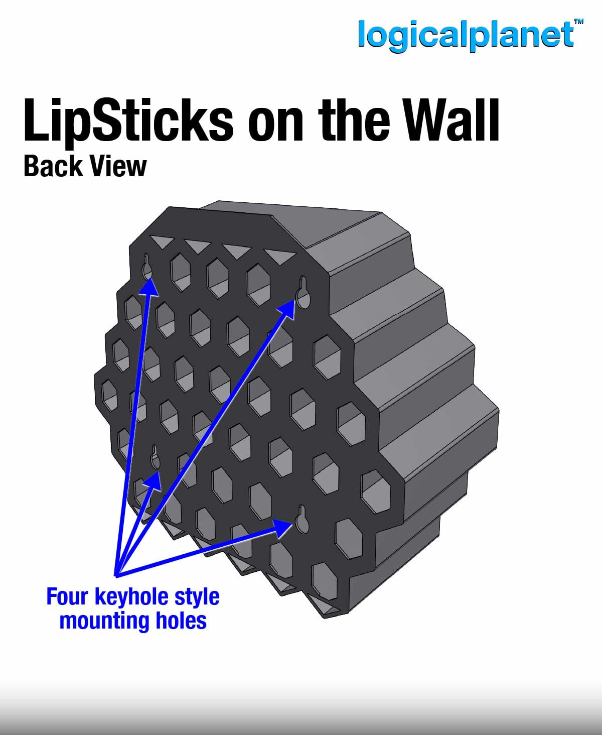 LipSticks on the Wall 3d model