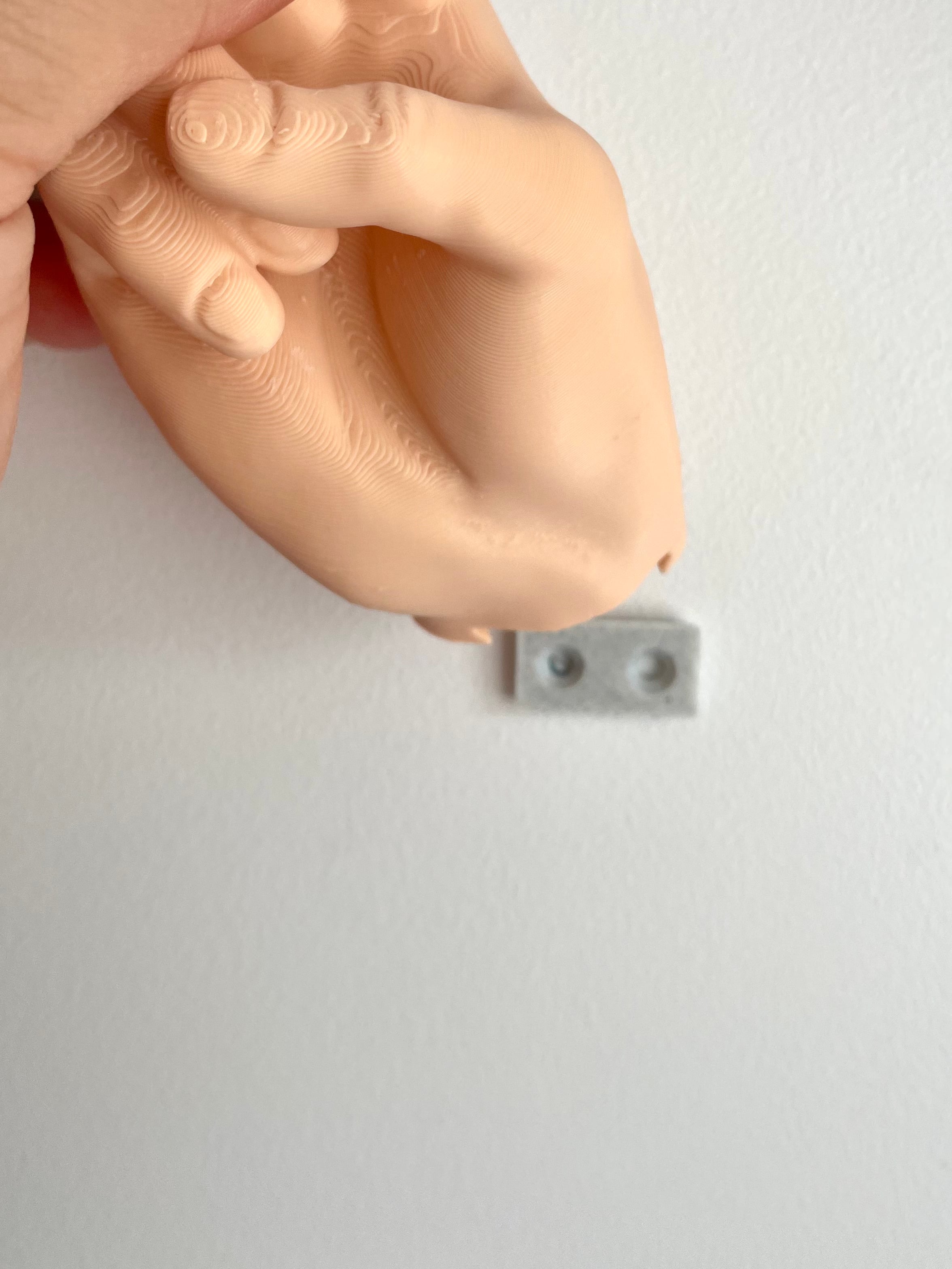 Key / Coat Holder Peace Sign Hand Wall Mounted 3d model