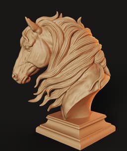 Horse Head Bust STL | Art Décor 3D Print | Classical 3d model