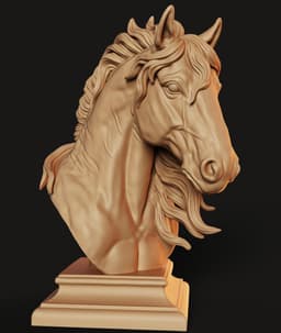 Horse Head Bust STL | Art Décor 3D Print | Classical 3d model