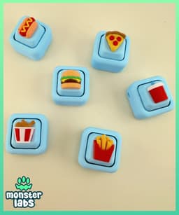 Keycap Keychain Food Bundle 1 3d model
