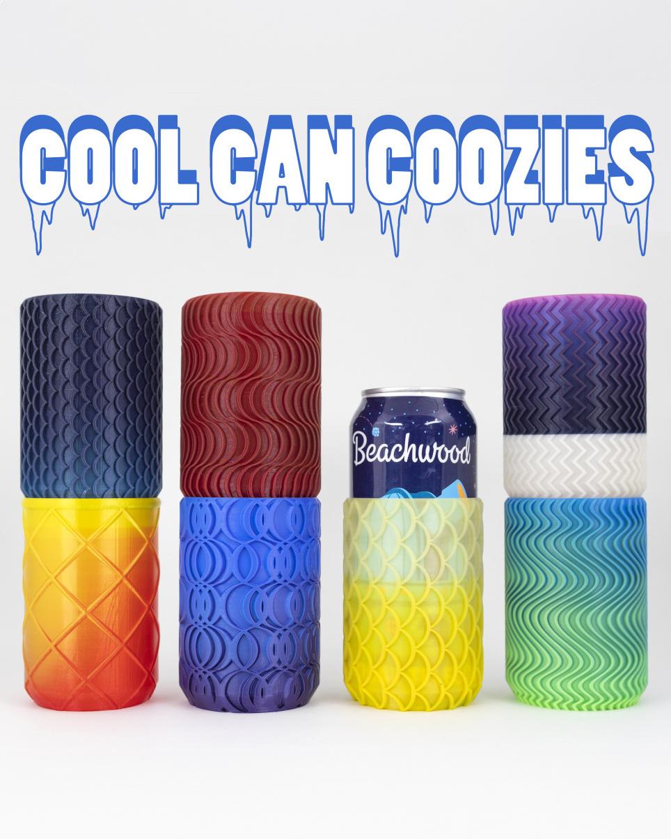 Cool Can Coozies (7 Designs) 3d model