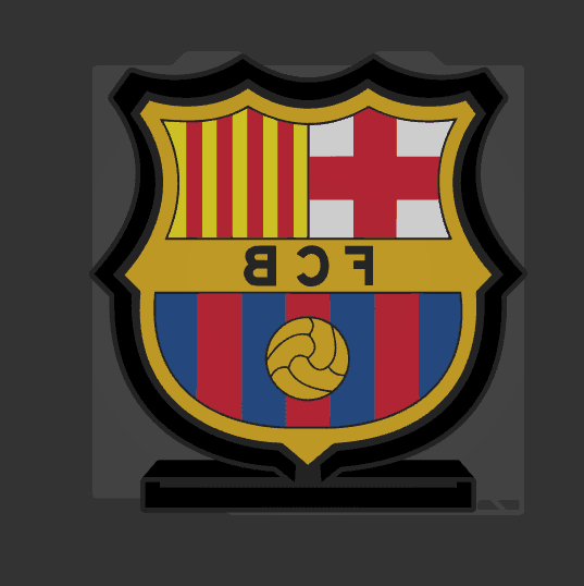 FC BARCELONA ILLUMINATED SIGN 3d model