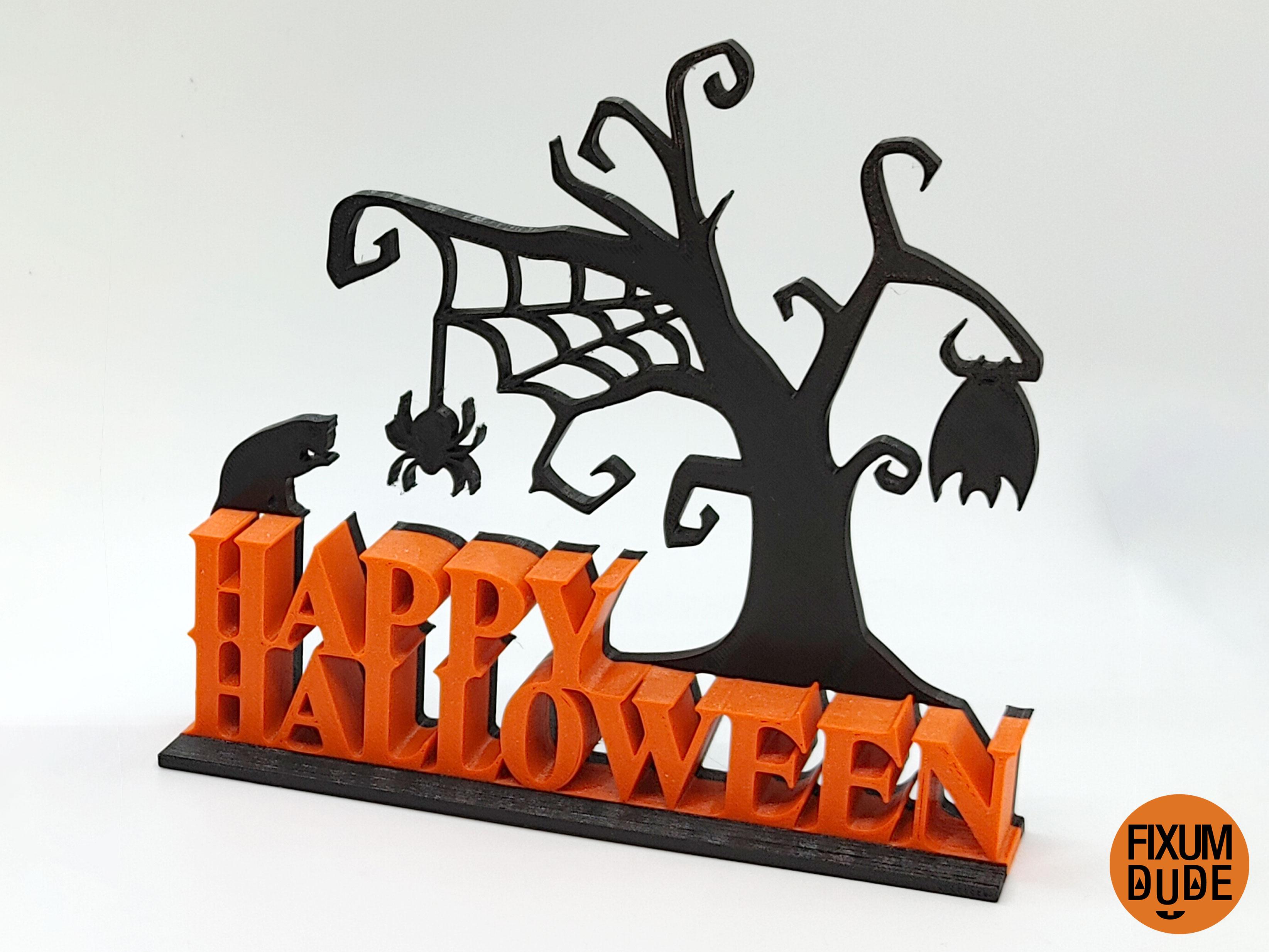 Happy Halloween Table Top Decoration 3d model