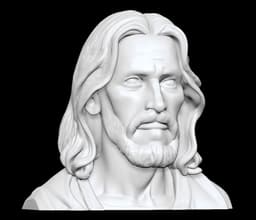 Jesus Face Sculpture 3d model