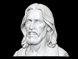 Jesus Face Sculpture 3d model
