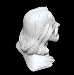 Jesus Face Sculpture 3d model