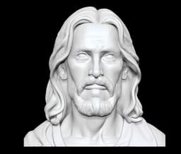 Jesus Face Sculpture 3d model