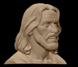 Jesus Face Sculpture 3d model