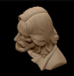Jesus Face Sculpture 3d model